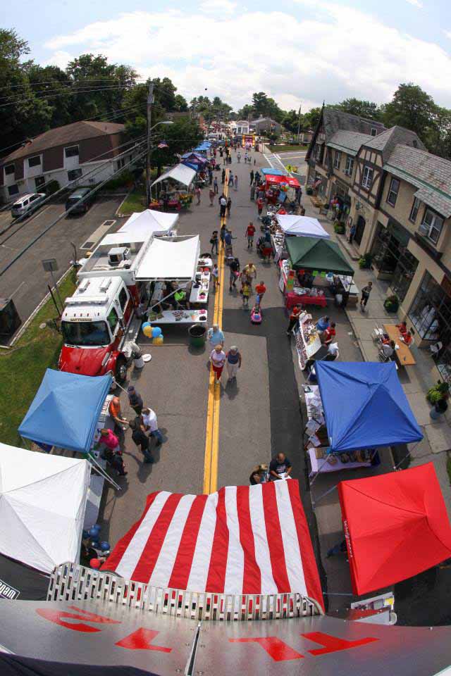 Ariel view of Mount Pleasant Day event in Hawthorne NY
