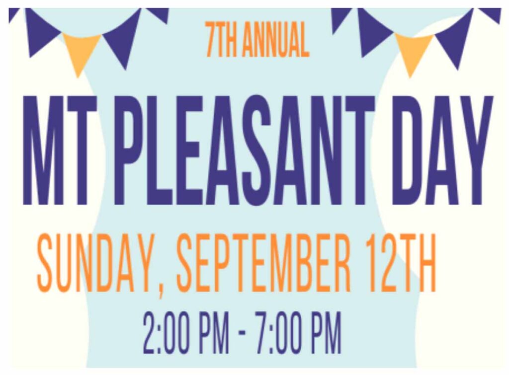 Mt. Pleasant Day 2021 sign - Sunday September 12th 2021